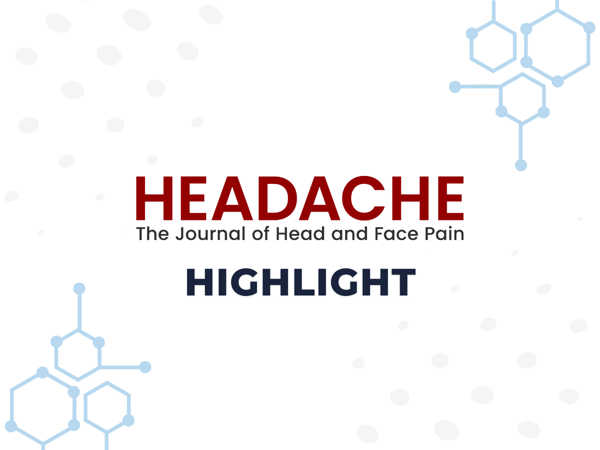 American Headache Journal of Head and Face Pain Highlight