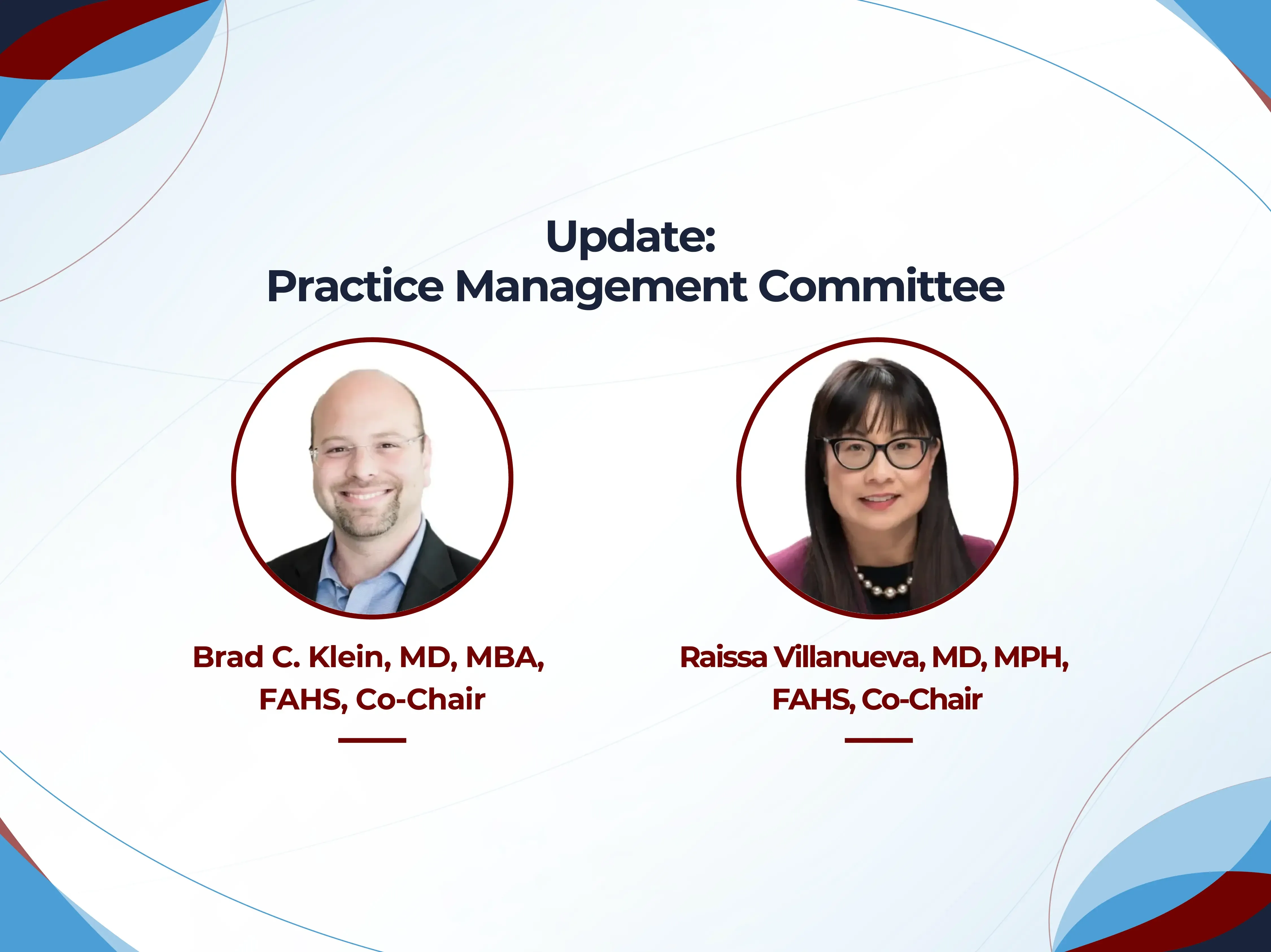 AHS Practice Management Committee Update